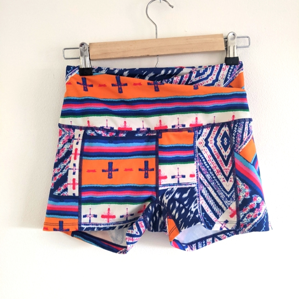 Free people workout athletic shorts with foldover waist XS